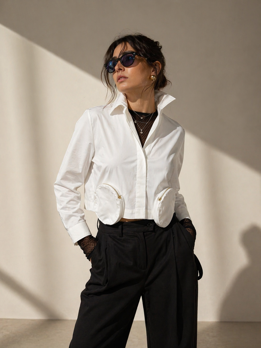 CAMISA  CROPPED ESTRUCTURADA